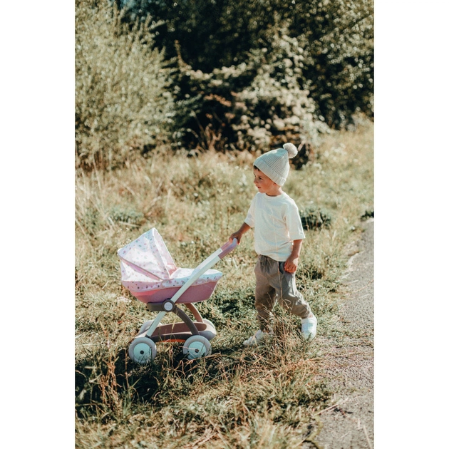 Коляска для ляльок Smoby Baby Nurse Модерн Люлька з кошиком Рожев (254118) - picture 9