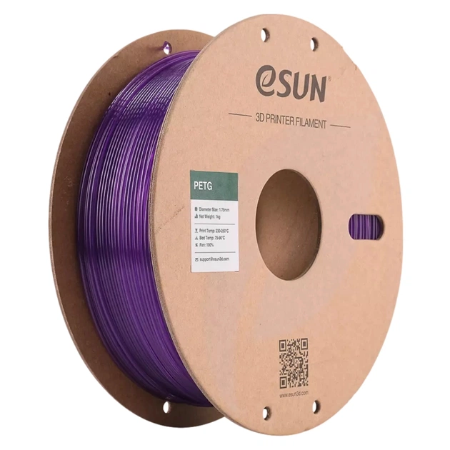 Пластик для 3D-принтера eSUN PETG Translucent 1,75mm 1kg PURPLE 1kg (PETG175T-Z1P1) - зображення 1