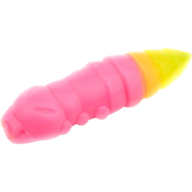 Силікон рибальський FishUP Pupa 1.2" 133 - Bubble Gum/Hot Chartreuse, cheese taste (10шт/уп) (1864.07.67) - изображение 1