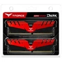 Модуль пам'яті для комп'ютера DDR4 32GB (2x16GB) 2666 MHz T-Force Dark Red Team (TDRED432G2666HC15BDC01) - зменшене зображення 5
