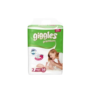 Підгузки Giggles Premium Mini 3-6 кг 58 шт. (8680131201587) зображення 1
