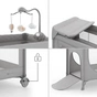 Дитячий манеж Kinderkraft с пеленатором Leody Up Grey (5902533930135) - зменшене зображення 3