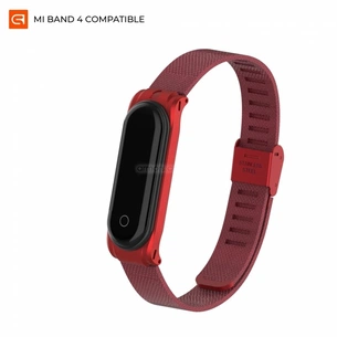 Ремінець до фітнес браслета Armorstandart Milanese Band для Xiaomi Mi Band 4/3 Red (ARM55040) зображення 1