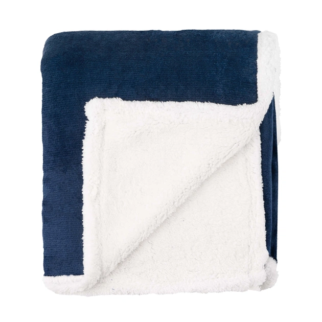 Плед Ardesto Sherpa 100% поліестер, синій темний 160х200 см (ART0204SH) - изображение 3