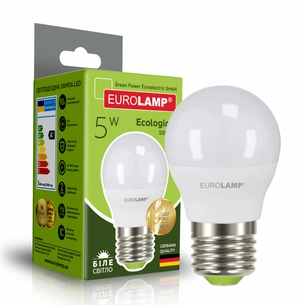 Лампочка Eurolamp LED G45 5W E27 4000K 220V (LED-G45-05274(P)) зображення 1
