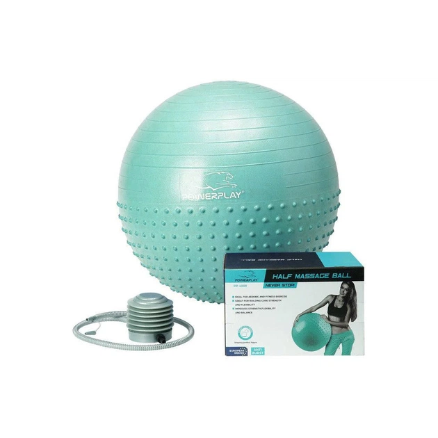М'яч для фітнесу PowerPlay 4003 65см Зелений + помпа (PP_4003_65_Green) - зображення 1