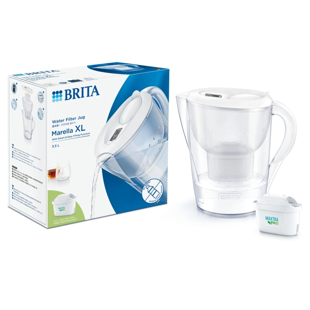 Фільтр-глечик Brita Marella XL Memo MXPro 3.5л (2л води) з фільтр-картриджем, білий (1052780) - picture 7
