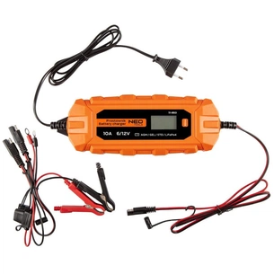 Зарядний пристрій для автомобільного акумулятора Neo Tools 10А/160Вт, 3-200Ач, для STD/AGM/GEL/LiFePO4 (11-893) зображення 1