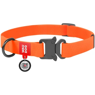 Нашийник для тварин WAUDOG Waterproof з QR паспортом L Ш 25 мм Д 31-49 см(помаранчевий) (27864) изображение 1