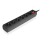 Мережевий фільтр живлення REAL-EL RS-6 Protect M 5m, black (EL122300036) - зменшене зображення 5