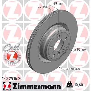 Гальмівний диск ZIMMERMANN 150.2916.20 зображення 1