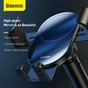 Універсальний автотримач Baseus 4.7-6.5" Gravity Simplism (на присоску) black (SUYL-JY01) - уменьшенное изображение 9