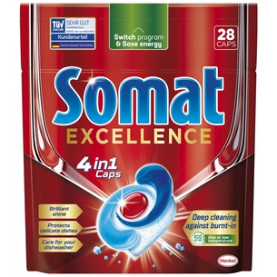 Таблетки для посудомийних машин Somat Excellence 28 шт. (9000101576139) изображение 1