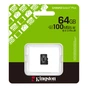 Карта пам'яті Kingston 64GB microSDXC class 10 UHS-I V10 A1 Canvas Select Plus (SDCS3/64GBSP) - зменшене зображення 3