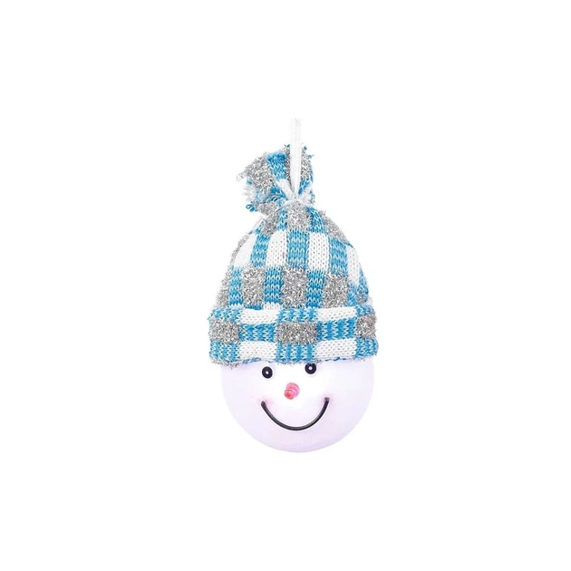 Елочная игрушка Luca Lighting Снеговик 7.5 см Голубой (8718861682977BLUE) - изображение 1