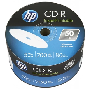 Диск CD HP CD-R 700MB 52X IJ PRINT 50шт (69301/CRE00070WIP-3) изображение 1
