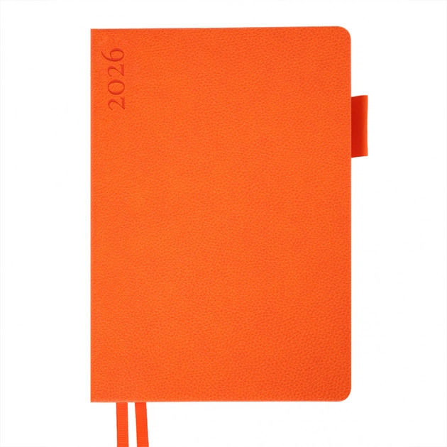 Тижневик Leo planner А5 датований 2026 "Binario", м'який, помаранчевий, 368 сторінок (252641) - picture 1