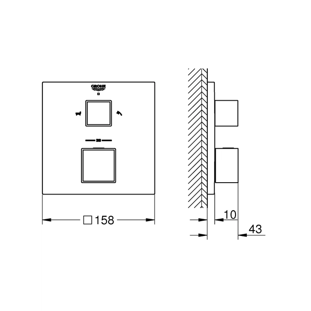 Термостатичний змішувач Grohe GRT (24155000) - picture 3