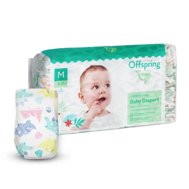 Підгузки Offspring Dinoland Розмір M 6-10 кг 42 шт (DP-OI-FAT-M42P-DNL) - зображення 1