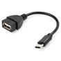 Перехідник OTG USB 2.0 AF to USB-C 0.1m Vinga (VCPDCOTGTCBK) - зменшене зображення 3