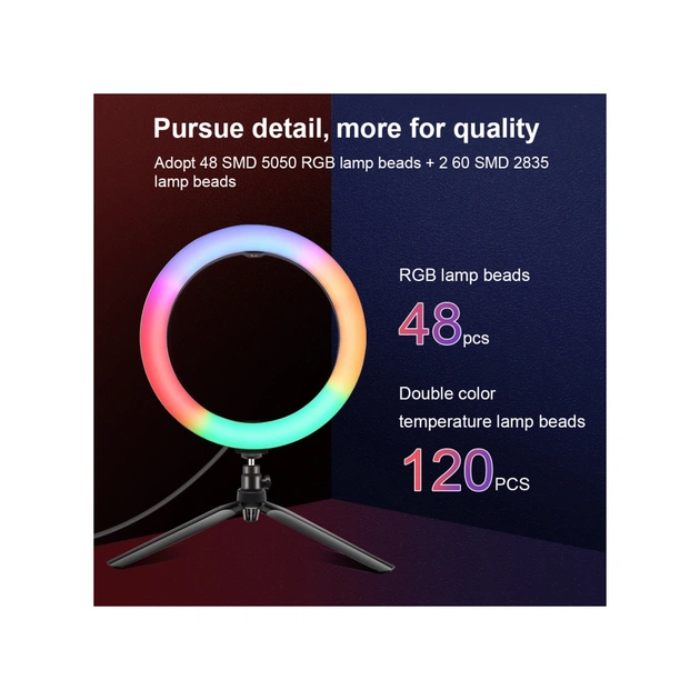 Набір блогера Puluz Ring USB LED lamp PKT3082B 10" + table stand (PKT3082B) - picture 5