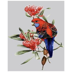 Картина по номерам Strateg Папуга у квітах 40х50 см (SY6035) зображення 1