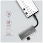 Концентратор AXAGON USB-C to 2xUSB-A + 2xUSB-C 10Gbps 0.13m gray (HMC-4G2) - зменшене зображення 5