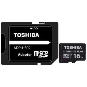 Карта пам'яті Toshiba 16GB microSD class 10 USH-I U1 (THN-M203K0160EA) зображення 1