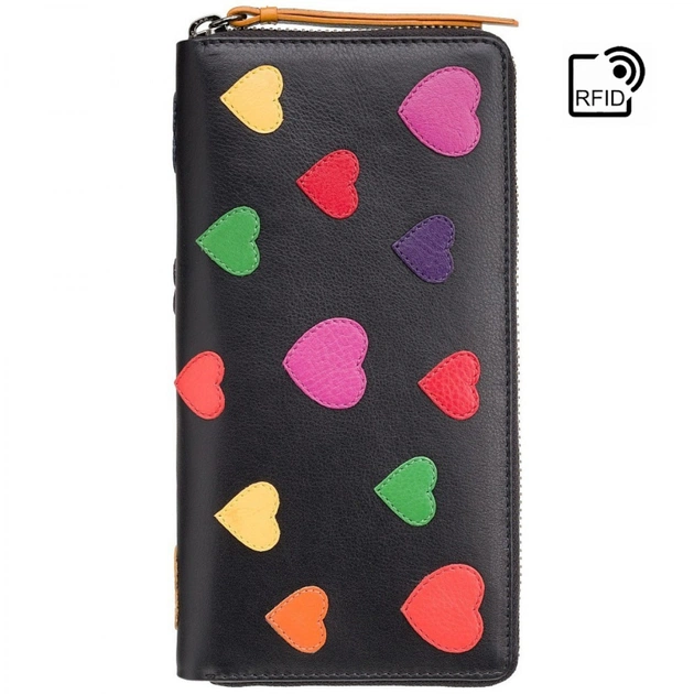 Гаманець Visconti LV5 Passion з RFID Black-Multi Love (LV5 BK MULTI) - зображення 1