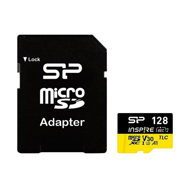 Карта пам'яті Silicon Power 128GB microSDXC class 10 UHS-I U3 V30 A1 Inspire (SP128GBSTXLV3V1NSP) - изображение 1