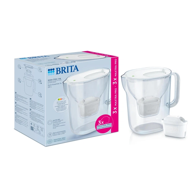 Фільтр-глечик Brita Style Essential XL MXPro 3.6л + 3 картриджа білий (1058705) - зображення 13