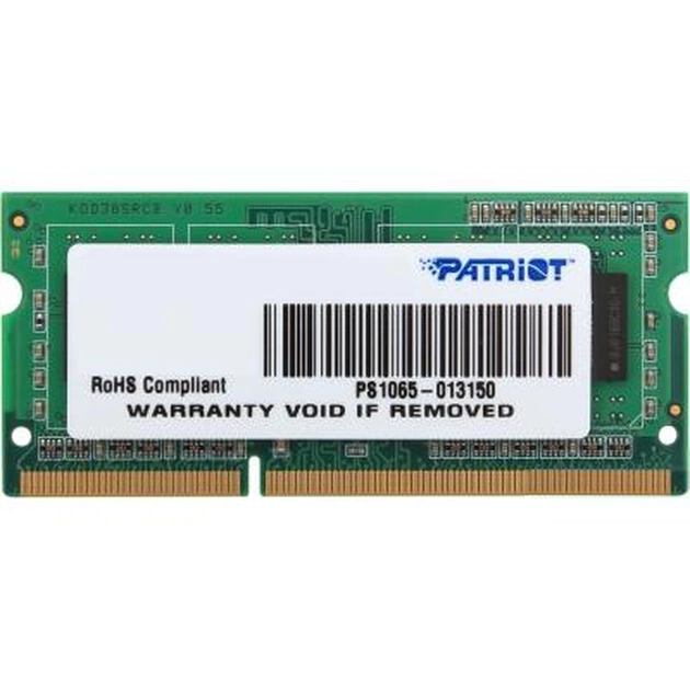 Модуль пам'яті для ноутбука SoDIMM DDR3L 2GB 1600 MHz Patriot (PSD32G1600L81S) - зображення 1