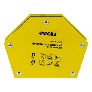 Магніт для зварювання Sigma трапеція 34кг 105x65x65x45мм (30,45,60,75,90,135 °) (4270361) изображение 1