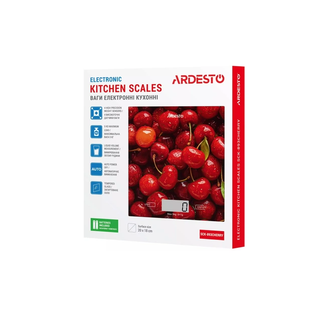 Ваги кухонні Ardesto SCK-893CHERRY - picture 6