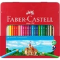 Карандаши цветные Faber-Castell "Замок" 24 кольори в металевій коробці, 115824 (27985) - уменьшенное изображение 1
