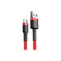 Дата кабель USB 2.0 AM to USB-C 2.0m 2A Red Baseus (CATKLF-C09) - зменшене зображення 1