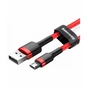 Дата кабель USB 2.0 AM to Micro 5P 1.0m Cafule 2.4A red+red Baseus (CAMKLF-B09) - зменшене зображення 1