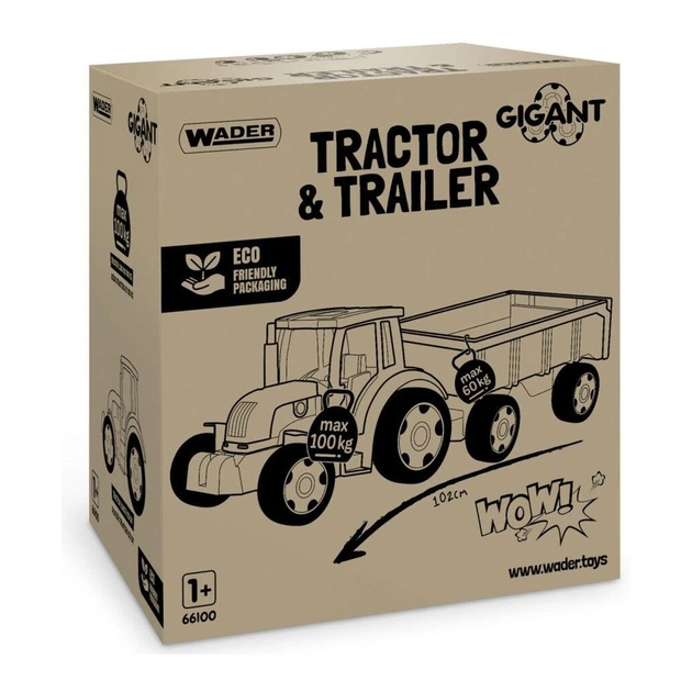 Спецтехніка Wader Трактор "Гігант" з причіпом (66100) - зображення 3