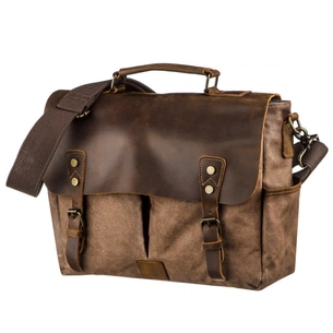 Сумка Vintage Портфель на плече Коричневий (20119) зображення 1