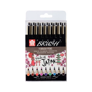 Лайнер Sakura Набір лінерів-пензлів Pigma Brush, 9 кольорів (8710141131137) picture 1