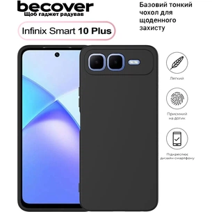 Чохол до мобільного телефона BeCover Silicone Infinix Smart 10 Plus (X6725B) Black (713764) зображення 1
