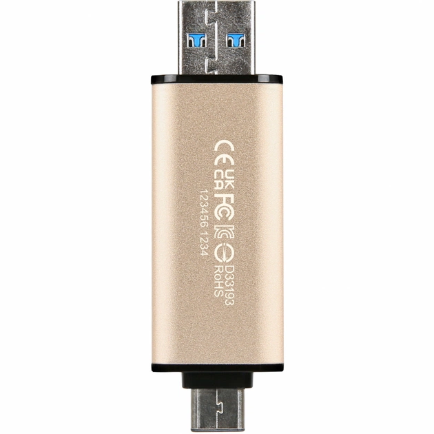 USB флеш накопичувач Transcend 256GB JetFlash 930 Gold-Black USB 3.2/Type-C (TS256GJF930C) - изображение 7
