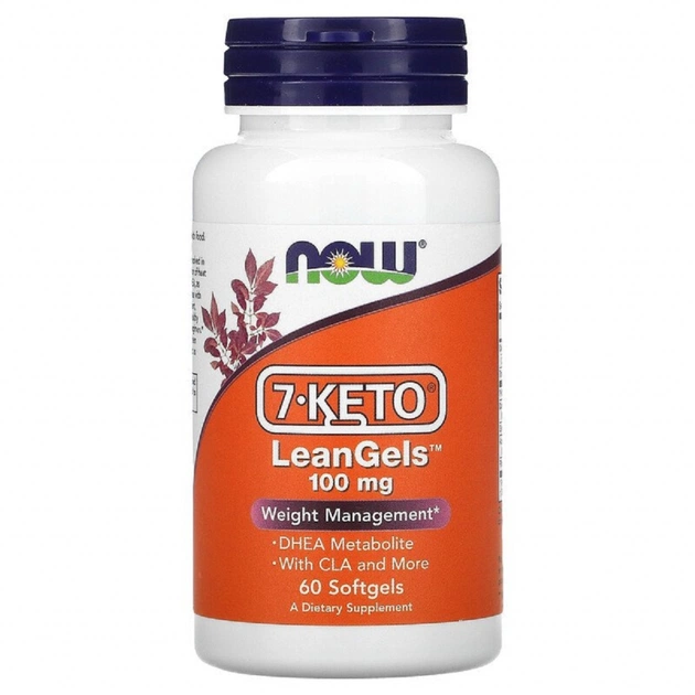 Вітамін Now Foods 7-Кето, 100 мг, 7-Keto, LeanGels, 60 желатинових капсул (NOW-03022) - зображення 1