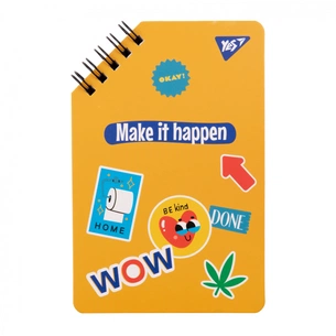 Блокнот Yes 95х145 60 аркушів на cпіралі Sticky mood без лініювання (151823) зображення 1
