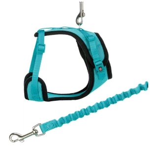 Шлея для котів Trixie Y-Harness 39-60 см/10 мм бірюзова (4057589418906) зображення 1
