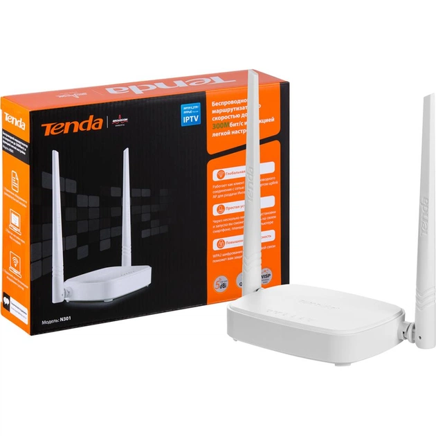 Маршрутизатор Tenda N301 - зображення 1