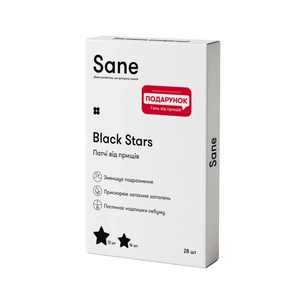 Патчи для лица Sane Black Stars От прыщей 28 шт. (4820266832261) изображение 1