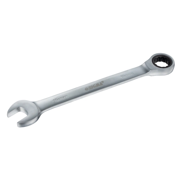 Ключ Sigma ріжково-накидний з тріскачкою 19мм CrV satine (6022191) - picture 3