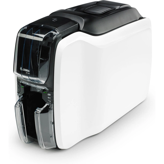 Принтер пластикових карт Zebra ZC100, Single Sided, USB, 200 PVC cards, YMCKO ribbon (200 images) (ZC11-0000Q00EM00) - picture 1