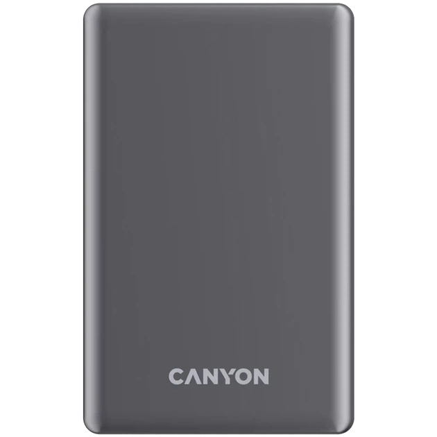 Батарея універсальна Canyon 10000mAh OnPower 510 slim Magsafe PD/20W Dark Grey (CNS-CPB510DG) - зображення 1